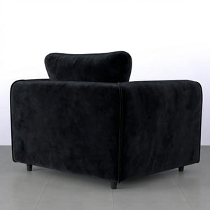 Velvet armchair black
