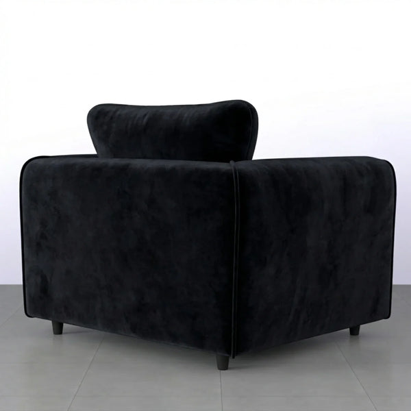 Velvet armchair black