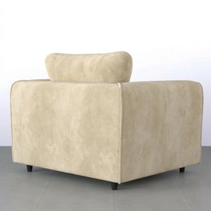 Velvet armchair cream