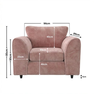 Velvet armchair pink