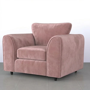 Velvet armchair pink