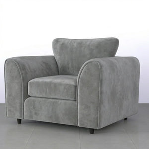 Velvet  armchair light grey