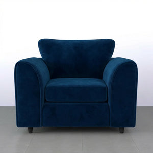 Velvet armchair midnight blue