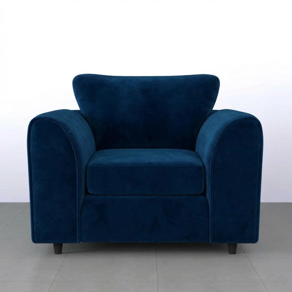 Velvet armchair midnight blue