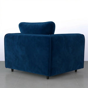 Velvet armchair midnight blue