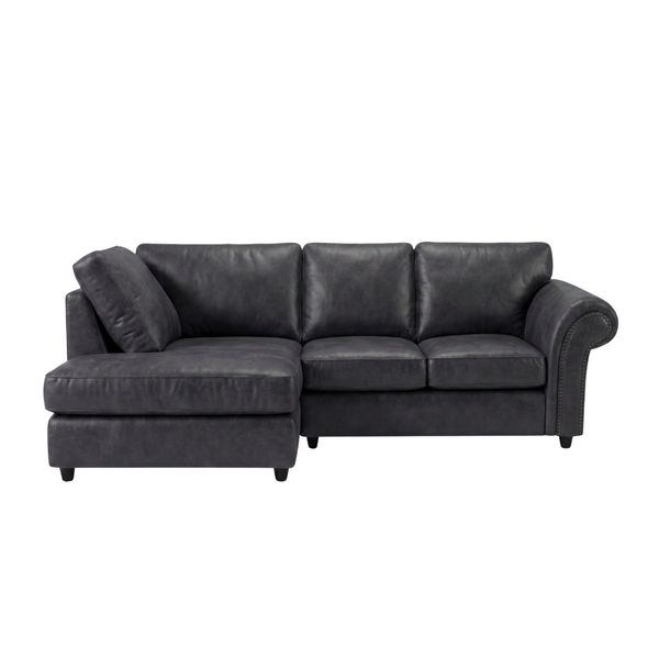 model 2 Oakland Full Back L Shape Leather Sofa