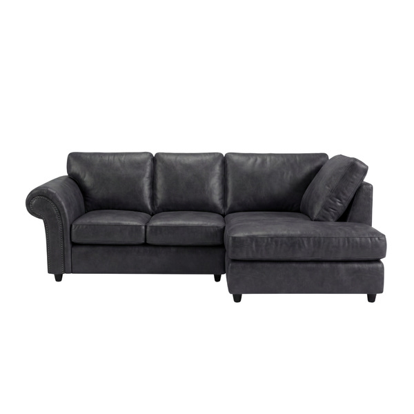 model 2 Oakland Full Back L Shape Leather Sofa