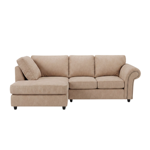 model 2 Oakland Full Back L Shape Leather Sofa