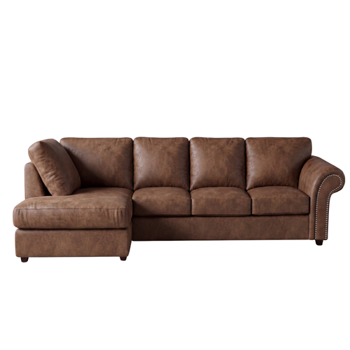 Model 2 Oakland Full Back XL L Shape Leather Sofa