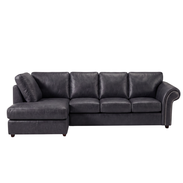 Model 2 Oakland Full Back XL L Shape Leather Sofa