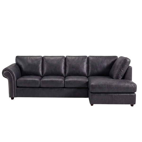Model 2 Oakland Full Back XL L Shape Leather Sofa