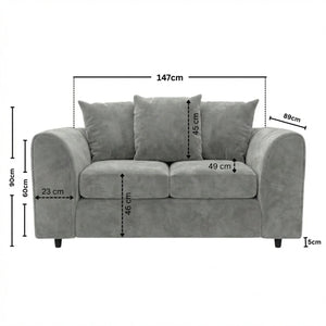 2 seater Light Grey
