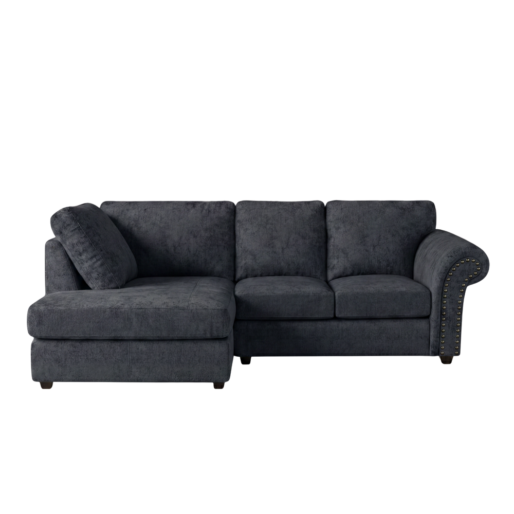 model 2 Oakland Full Back L Shape Leather Sofa