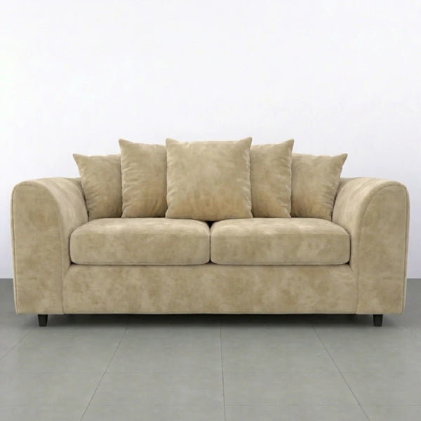 velvet 3 seater Cream