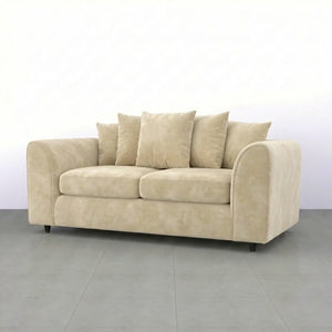 velvet 3 seater Cream
