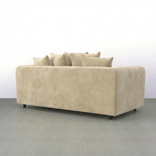 velvet 3 seater Cream