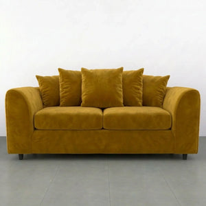 velvet 3 seater Mustard