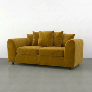 velvet 3 seater Mustard