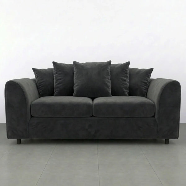 velvet 3 seater Dark Grey