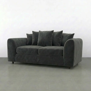 velvet 3 seater Dark Grey