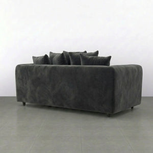 velvet 3 seater Dark Grey