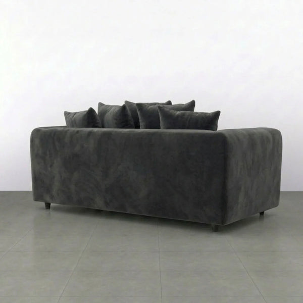 velvet 3 seater Dark Grey