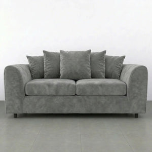 velvet 3 seater Light Grey