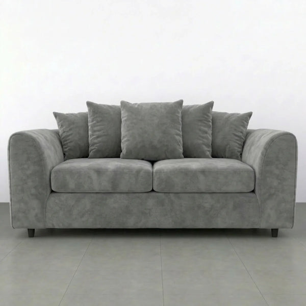 velvet 3 seater Light Grey