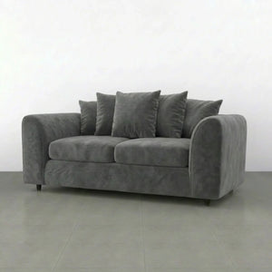 velvet 3 seater Light Grey