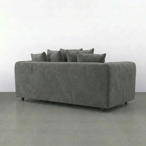 velvet 3 seater Light Grey