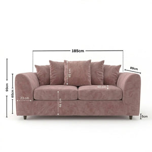 velvet 3 seater Pink 