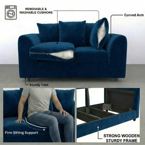 3 + 2 seater midnight blue