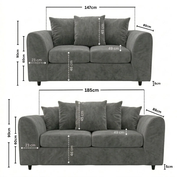 3 + 2 seater Light Grey