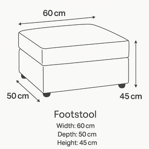 Verona Fabric Footstool - Gamzo Outlet