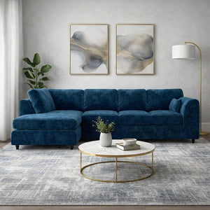 Velvet XL Left Hand Facing Midnight Blue