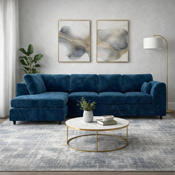 Velvet XL Left Hand Facing Midnight Blue