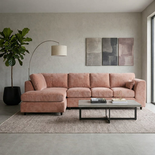 Velvet XL Left Hand Facing Pink