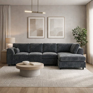 Velvet XL Right Hand Facing Dark Grey