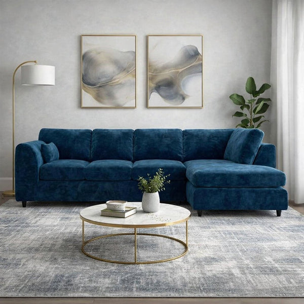 Velvet XL Right Hand Facing Midnight Blue