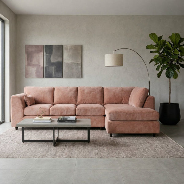 Velvet XL Right Hand Facing Pink