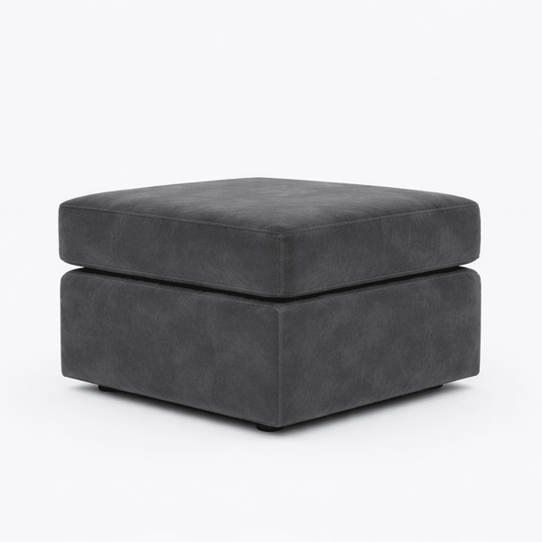 Soft plush fabric footstool from Gamzo Outlet, designed to complement corner sofas with comfortable and stylish cushioning.