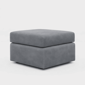 Soft plush fabric footstool from Gamzo Outlet, designed for corner sofas, with a comfortable, cozy appearance.
