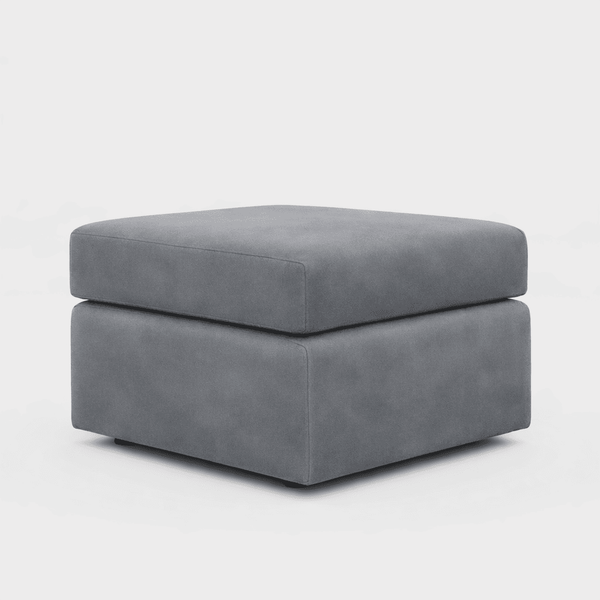 Soft plush fabric footstool from Gamzo Outlet, designed for corner sofas, with a comfortable, cozy appearance.