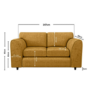 Chenille 2 Seater mustard