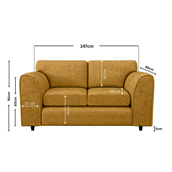 Chenille 2 Seater mustard