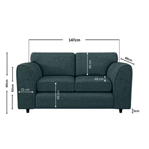 Chenille 2 Seater teal