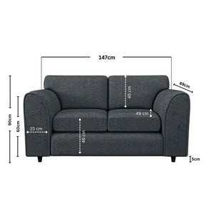 Chenille 2 Seater dark grey