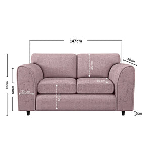 Chenille 2 Seater pink