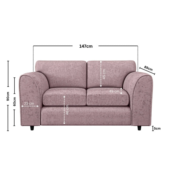 Chenille 2 Seater pink
