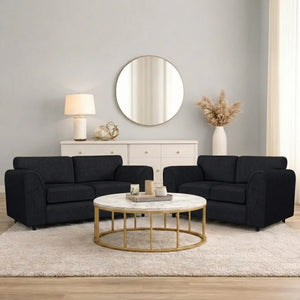 Chenille 2 Seater black